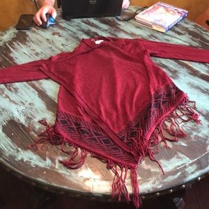 Maroon grungy cardigan